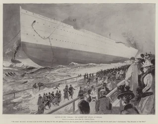 Lancering van de Oceanic, het Grootste Schip dat Drijft, in Belfast